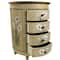 4-Drawer Antique Accessory Table with Calla Lily Floral Art